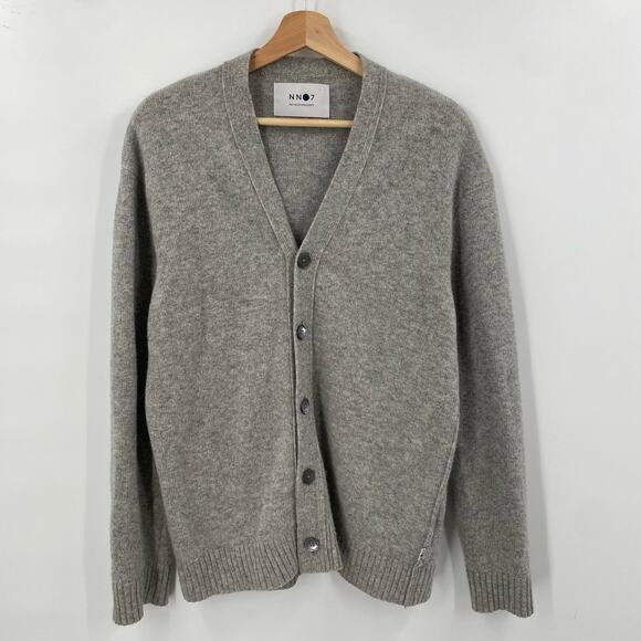 NN07 Bjorn 6333 Wool Cardigan light gray - Picture 5 of 11